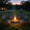 [Portable Foldable Chair] 4pcs Zero Gravity Lounge Chairs, Foldable Reclining Outdoor Chair with Pillow And Cup Holder, Space-Saving Portable Zero Gravity Chair for Patio, Poolside, Beach, Grassland, Camping