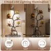 product-fancy-21c678da-94ea-42cb-aa8e-0c56f5016a23 1pc Bookshelf with LED Lights- 8 Tier 123cm Multi-functional Metal Display Shelf Corner for Books Magazines Photo Frames, Vases, 48.7" Vine-shaped Storage Shelf for Living Room, Study, Stairway, Bedroom, Good Choice for Gifts Home