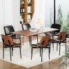 product-fancy-21e88d11-62e7-4784-841e-7361bea906a6 Padded Seat & Backrest - Modern Faux Leather Dining Chairs - Set Of 2 - Metal Legs with Adjustable Feet - for Kitchen, Dining Room, Office