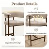 product-fancy-22c602f5-33ee-4a09-9105-22ae0d77d274 KERDOM 26'' Tall Bar Stools, Upholstered in Linen Fabric with Backrest And Footrest, Spacious Cushion Seat for Kitchen Islands, Dining High Chair for Restaurant Counters, Curved Back Support