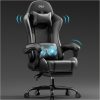 product-fancy-22f7e762-db8b-4dcd-af5b-479330940a85 Gaming Chair with Massage Lumbar Support Ergonomic Computer Chair for Adults with Footrest and Lumbar Support with 360° Swivel Seat PU Leather Office Chair, Crafted From Durable Faux Leather, Best Gift for Father and Boyfriend