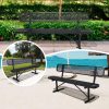 Sturdy Outdoor Metal Park ing, Offered in 4/6/8 Feet, Outdoor with Back Support And Portable Structure, Commercial ing for Shopping Centers, Retail Stores, Parks, And Patios