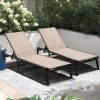 Value 2-Pack Chaise Lounge Set, Lightweight Aluminum Frame, Foldable Portable Pool and Beach Chair Furniture, Adjustable Backrest, Ideal for Patio Deck Yard