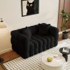 Modern Oversized 59.2" 2-Seater/80.3" 3-Seater Boucle Sofa Couch with 2 Pillows, Comfy Upholstered Sherpa Sofa, Tufted Cozy Deep Seat Cloud Couch for Living Room Apartment Office