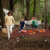 [Portable Picnic Table] Folding Table Purple Yellow Bule Portable Plastic Picnic Dining Table Fold-in-Half for Camp Party Kitchen Indoor Outdoor 4ft