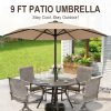 product-fancy-243e7724-5a51-4e8b-8fbb-406f9b9ce105 9FT Outdoor Patio Umbrella, Market Table Umbrella with Crank & 6 Sturdy Ribs, UV Protection Windproof, Pool Umbrella Perfect for Deck, Backyard, Lawn And Garden