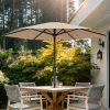 product-fancy-24441b84-62c2-4a30-89d9-603c76cbb916 9FT Outdoor Patio Umbrella, Market Table Umbrella with Crank & 6 Sturdy Ribs, UV Protection Windproof, Pool Umbrella Perfect for Deck, Backyard, Lawn And Garden