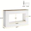 product-fancy-245153d1-f4be-4355-8e3f-0795b6e61e80 55.11-Inch Farmhouse Console Table, 2-Tier Rustic Entryway Table with Storage, Rectangular Sofa Table Behind The Couch for Living Room, Hallway, Entrance
