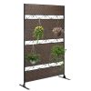 product-fancy-245fe30a-cb73-4857-af06-d5506118c282 6-Foot Outdoor Privacy Barrier, Stylish Fence, Standalone Woven Rattan Partition for Patio, Balcony, Garden, Backyard, Deck, Porch, in Brown Color