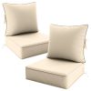 product-fancy-24b263ca-4308-4312-973c-cb535c77df79 Outdoor Cushion Set of 1pc/2pcs/4pcs/6pcs - Thick 35D High-Density Foam Cushions Measuring 24*24*6.5 Inches, Featuring Quick Rebound, High Durability, And Easy Cleaning, Suitable for Outdoor Furniture Like Sofas And Patio Chairs