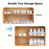 30-Pack Adjustable Shoe Storage Slots, Space-Saving Plastic Shoe Rack for Closet, Entryway, Hallway, Living Room, Bedroom, Easy Stackable, No Power Required, Home Organization Solution for Shoe Storage