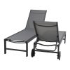 product-fancy-250fb29d-7303-4d37-af06-4eae72c68fbc 2pcs Aluminum Chaise Lounge Chairs with Wheels Outdoor Adjustable Recliner Five-Position and Full Flat All Weather for Patio, Beach, Yard, Pool