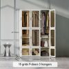 product-fancy-25a3b2d9-8b71-4112-b4db-5f37c2064dc1 Magnetic Transparent Door Portable Wardrobe, with A Sturdy, Foldable Frame And Easy Assembly. Features 2 Or 3 Hanging Rods for Clothing Storage, Suitable for Bedrooms, Living Rooms, Dormitories, And Apartments.