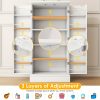product-fancy-25a54e73-d8ec-40e4-aa1c-f367677eaf16 47" Freestanding Storage Cabinet with Adjustable Shelves, Multi-Sport Ball Storage with Large Drawer, Versatile Modern Cabinet for Dining Room, Bathroom, Living Room, Laundry, Sports Equipment Organizer, Basketball, Golf Balls Storage Box
