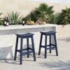 product-fancy-25dd83b6-d15c-4cf7-bf9a-6842ad9c65b8 2pcs HDPE Bar Stools 24 Inch, Outdoor Counter Height Bar Stools, All-Weather Resistant Patio Stools for Backyard Kitchen Deck, 400 LBS Capacity, Black/Blue/Gray