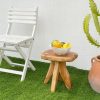 product-fancy-25e823da-fc80-4372-a280-ffeb34f4da00 Courtyard Footstool, Handcrafted Live Edge Wood Stool | One-of-a-Kind Natural Tree Slab for Use As Plant Stand, Patio, Garden & Cozy Reading Nook
