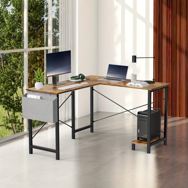 product-fancy-2703678e-f353-41aa-97c3-378d772424bc Efficient, Stable and Space Saving - 2 Pack Reversible L-Shaped Computer Desk - Corner Gaming Table and PC Laptop Workstation with Handy Storage Bag
