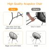 product-fancy-275129d4-825d-4ca8-9cfd-a152af89d4f8 Set of 2/4/6 Acapulco Chairs for Outdoor Use, Contemporary Patio Furniture Collection, Woven Bistro Set Featuring a Metal Frame Suitable for Balconies, Lawns, Porches, And Gardens, in Black Color