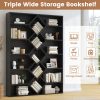 product-fancy-27b3c12b-64e1-41ea-adc2-16b09ddcada3 Triple Wide Bookshelf, 6 Tier Large Bookshelf, Bookcase with 17 Open Display Shelves, 71'' Tall Bookcases And Bookshelves for Living Room, Home Office, Library