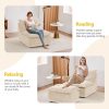 product-fancy-27f0dfc1-8b75-4245-9ac9-81a049ddda5d MCQ Single Recliner Chair with Footrest - 62.2-inch Foam Floor Lounger, Boneless Modern Bean Bag Sofa Suitable for Bedroom or Living Room, Cloud Bed for, No Assembly Required, Space-Saving