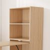 product-fancy-2827c30f-7867-4a27-892e-6ea8310265ec Foldable Stretchable Adjustable Height Desk with Mobile Wheels & Storage Shelves - Space-Saving Heavy-Duty PVC Frame, Walnut for Office, Small Apartments, Dorm Rooms - Easy Assembly Freestanding Writing Table