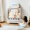 product-fancy-283e7640-c281-4b2f-a7f6-ec74fd2a3229 ROBOTIME White 4-storey Children's Bookshelf, Wooden Children's Bookshelf Front And Rear Storage - Suitable for Preschool Bookshelves In Classrooms, Game Rooms, And Daycare Centers