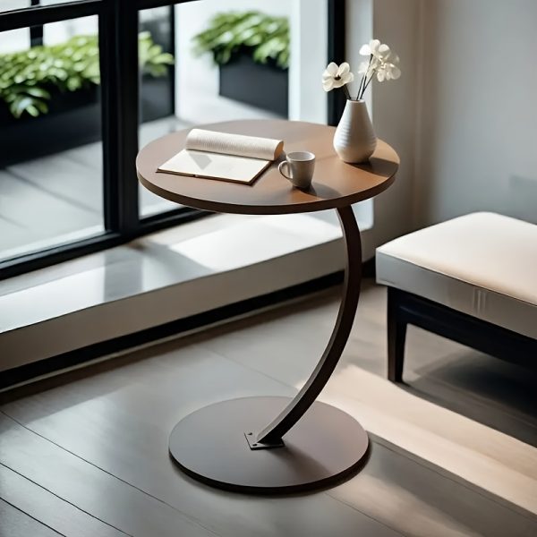 product-fancy-285ea8f3-caff-4696-a97e-296c7e46c3d3 Round Side Table, Also A Mini Side Table, Serves As A Decoration For Modern Living Rooms. It Requires No Power Supply, Is Lightweight, And Features A Vintage Style. It'S Space - Saving And Suitable For Living Rooms, Kitchens, And Bedrooms.