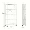 product-fancy-287378de-afe9-478a-98c0-f82c04fafe95 Office Bookshelf Shelving Unit, 3/4/5-Tier Unassembled Storage Rack, Equipped with Wheeled Multi-Layer Storage Shelves, Portable Floor-Standing Versatile Miscellaneous Storage Rack