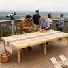 product-fancy-28aa1424-e1c9-4d63-88c1-69ac0818afb0 1pc Foldable Low Picnic Table, 60-inch Portable And Lightweight Camping Table, Foldable Camping Table with Tablecloth, Suitable for Parties, Patios, Gardens, Barbecues, Backyards, Christmas (natural Wood Color)