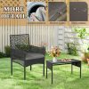 product-fancy-28aa2c6d-cd0d-47b0-a724-a075d55d8d7f 8pcs Patio Furniture Set, Outdoor Rattan Chairs Rattan Conversation Sets With Cushions And Coffee Table For Porch Garden Poolside Backyard, Black - Patio Furniture Outdoor