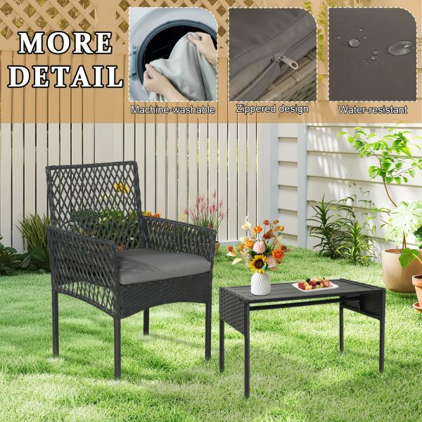 product-fancy-28aa2c6d-cd0d-47b0-a724-a075d55d8d7f 8pcs Patio Furniture Set, Outdoor Rattan Chairs Rattan Conversation Sets With Cushions And Coffee Table For Porch Garden Poolside Backyard, Black - Patio Furniture Outdoor