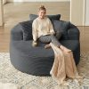 product-fancy-2944fead-ce88-466c-b530-85db50d7621e 55" Oversized Round Lounge Chair, Fabric Corduroy Deep Seat Cloud Sofa Chair, No Assembly Required | Upholstered Comfort Reading Recliner for Living Room, Bedroom, And Movie Viewing Room.