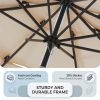product-fancy-2971e844-213c-41a5-9545-a46ecc7115af 10Ft 3 Tiers Market Umbrella Patio Umbrella Outdoor Table Umbrella With Ventilation, Outdoor Umbrella For Patio, Pool Umbrella, Polyester Canopy, Suitable For Patio, Pool, Garden, Backyard, Deck, Base Not Include, Father'S Day Gift