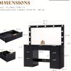 product-fancy-29f762c1-e646-45b9-93bf-feab19b8a1fe ALBOTT Fluted Vanity Desk With Large Mirror, Adjustable LED Lights, Glass Top, Charging Station And 4 Or 7 Drawers Makeup Table For Women And Girls, Suitable For Home Use