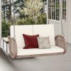 product-fancy-29ff68be-2282-4f7a-898b-a74ac7d2398e Phabules Hanging Swing Chair with Oval Handrails and Waterproof Cushions, All- Weather Rattan Swing Chair 530lbs Capacity, for Outdoor