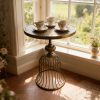 product-fancy-2a16c962-e8f1-43b5-8a19-8faa9acdce50 1pc Vintage Bronze & Suitable for Name/standardAttributeName Metals Sofa Side Table - Compact Round Coffee Table for Small Spaces, Balcony, Living Room, Bedside - Iron Top & Metal Base, No Assembly Required, 40cm/14.75in Width