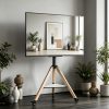 product-fancy-2a437bd1-ffd9-4f72-aac9-b87ac894c513 AESOME Universal Swivel Tripod Easel TV Stand for 40-75 Inch LED LCD Screen Height Adjustable Studio TV Display Stand with Sintered Stone Shelf for Bedroom, Living Room Max Load 88lbs, 600*400mm