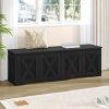 product-fancy-2a62d5ea-893f-4c6a-af5c-fb3de650ae5b 59" Storage Bench with Two Safety Hinges, Oversized Farmhouse Wooden Storage Box, Flip-Top Storage Ottoman, Entryway Bench for Bedroom and Living Room, White and Brown/White/Black