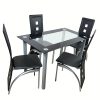 product-fancy-2a68c47b-e2ad-4419-b757-972095cd9d62 4pcs Hollow Decoration PU Leather Dining Chair Black