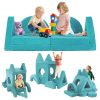 product-fancy-2a73c486-56c3-499a-8fc9-9ef550573bfe 12pcs Modular Kids Play Couch - Soft & Sturdy Foam Sofa Washable Velvet Covers DIY Castle Slide Set Living Room Kindergarten Play Area