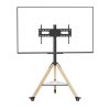product-fancy-2a7de6db-297d-4d04-a04a-a40997b7ec86 AESOME Universal Swivel Tripod Easel TV Stand for 40-75 Inch LED LCD Screen Height Adjustable Studio TV Display Stand with Sintered Stone Shelf for Bedroom, Living Room Max Load 88lbs, 600*400mm