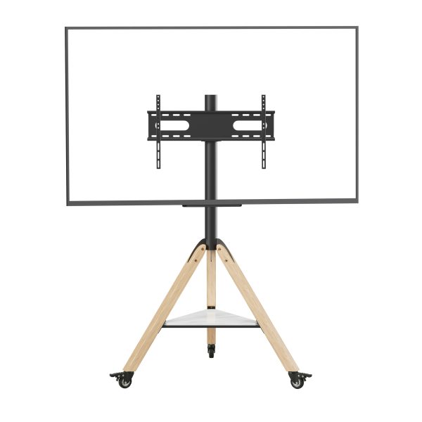 product-fancy-2a7de6db-297d-4d04-a04a-a40997b7ec86 AESOME Universal Swivel Tripod Easel TV Stand for 40-75 Inch LED LCD Screen Height Adjustable Studio TV Display Stand with Sintered Stone Shelf for Bedroom, Living Room Max Load 88lbs, 600*400mm