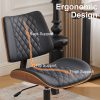 product-fancy-2a9da907-20d2-4af5-9be1-be0e021134d9 Armless Home Office Executive Chair, Desk Chair with Low Back Lumbar Support, Ergonomic Computer Desk Chair with 360° Swivel Wheels for Adult Work And Study, Black/Beige/Brown