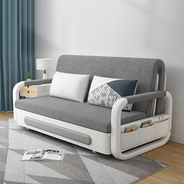 product-fancy-2ab04f56-82ba-4e05-892e-e76581ecf841 Contemporary Expandable Couch, Dual-Purpose Sofa Bed, Living Room Sofa Featuring Storage Recliner, Convertible Bed Sofa, Gray Fabric Sofa