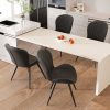 product-fancy-2afc0ef4-1c3c-46ab-9966-b9df225cd397 Set Of 2/4 Dining Chairs - Boucle Upholstered Kitchen Chairs with Curved Backrest & Metal Legs - Mid Century Modern Round Dining Room Chairs for Vanity, Living Room