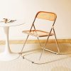 product-fancy-2b05d5f1-ffdc-4d66-b84b-0febe1e1d5be Easy Photography Clothing Store Stool, No Cushion Design, Transparent Acrylic Folding Chair, Suitable for Restaurants, Offices, Reception Areas, Etc., Modern Minimalist Style Living Room Chair