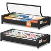 1/2 Pack Of Wheeled Under Bed Storage Box, Under Bed Storage Box, Under Bed Shoe Rack Organizer, Metal Drawer Under Wheel Bed for Clothes, Blankets, Shoes,, Books, Bedding, Under-Bed Storage