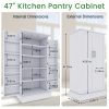 product-fancy-2b71384a-554e-41cd-b9aa-d151930fd3a3 47" Freestanding Storage Cabinet with Adjustable Shelves, Multi-Sport Ball Storage with Large Drawer, Versatile Modern Cabinet for Dining Room, Bathroom, Living Room, Laundry, Sports Equipment Organizer, Basketball, Golf Balls Storage Box