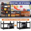 product-fancy-2bbec923-a150-4b24-b553-bac691fac376 72''H 5-Tier Metal Bookshelf, Freestanding Heavy Duty Storage Shelving Unit, Industrial Metal Frame Book Organizer Rack, Display Shelf for Home Office Bedroom Living Room Kitchen Garage Corner Organization