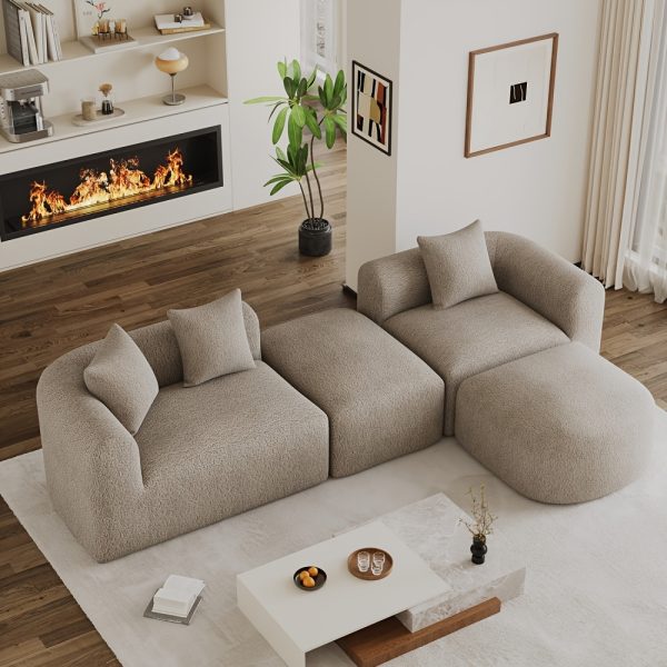 product-fancy-2bfb9af2-e4da-4543-aa72-94a83a04e910 Boneless Cloud Couch Sectional, Modern Curved Back L Shape Modular Sofa with Ottoman Comfy Deep Seat Memory Foam Chenille Luxury Couches for Living Room, No Assembly Required